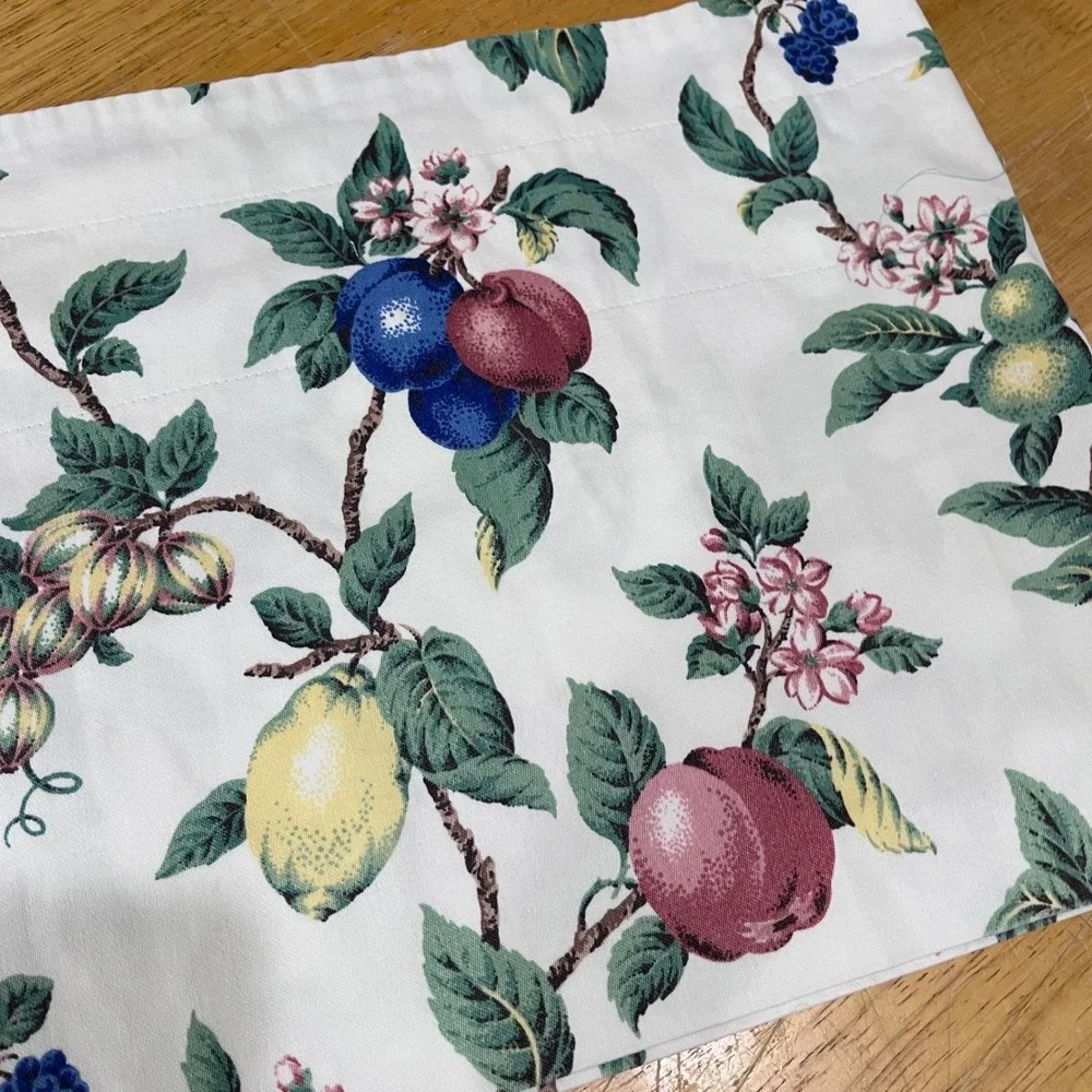 Vtg‎ Cottagecore Fruit Botanical Window Valance 50x13 Farmhouse Orchard Print